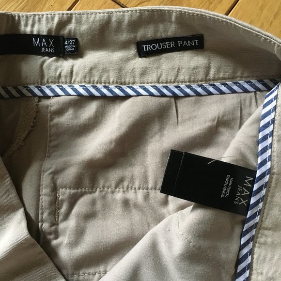 Sand Coloured Tie Waist Pleated Trousers - Picture 11 of 16